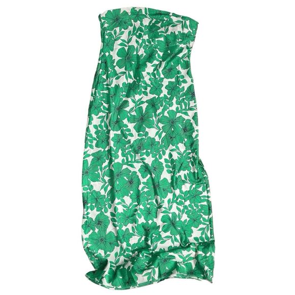 J Crew Collection Dress Women’s 8 Green Strapless Floral‎ Greenhouse Print - Picture 11 of 11